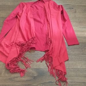 Fringed sweater cardigan